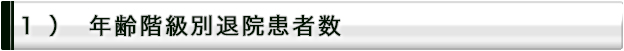 年齢階級別退院患者数